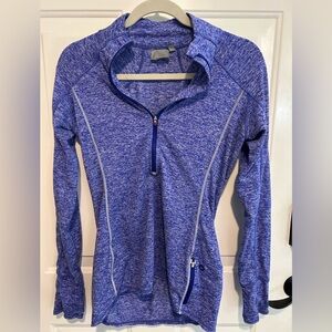 Athleta Women's Blue Quarter-Zip Athletic Top